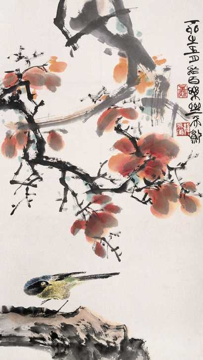 韩天衡 花鸟 立轴